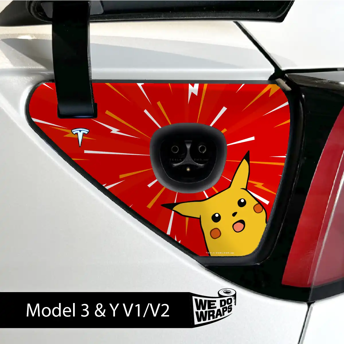 Shockachu Tesla Charge Port Wrap | Model 3