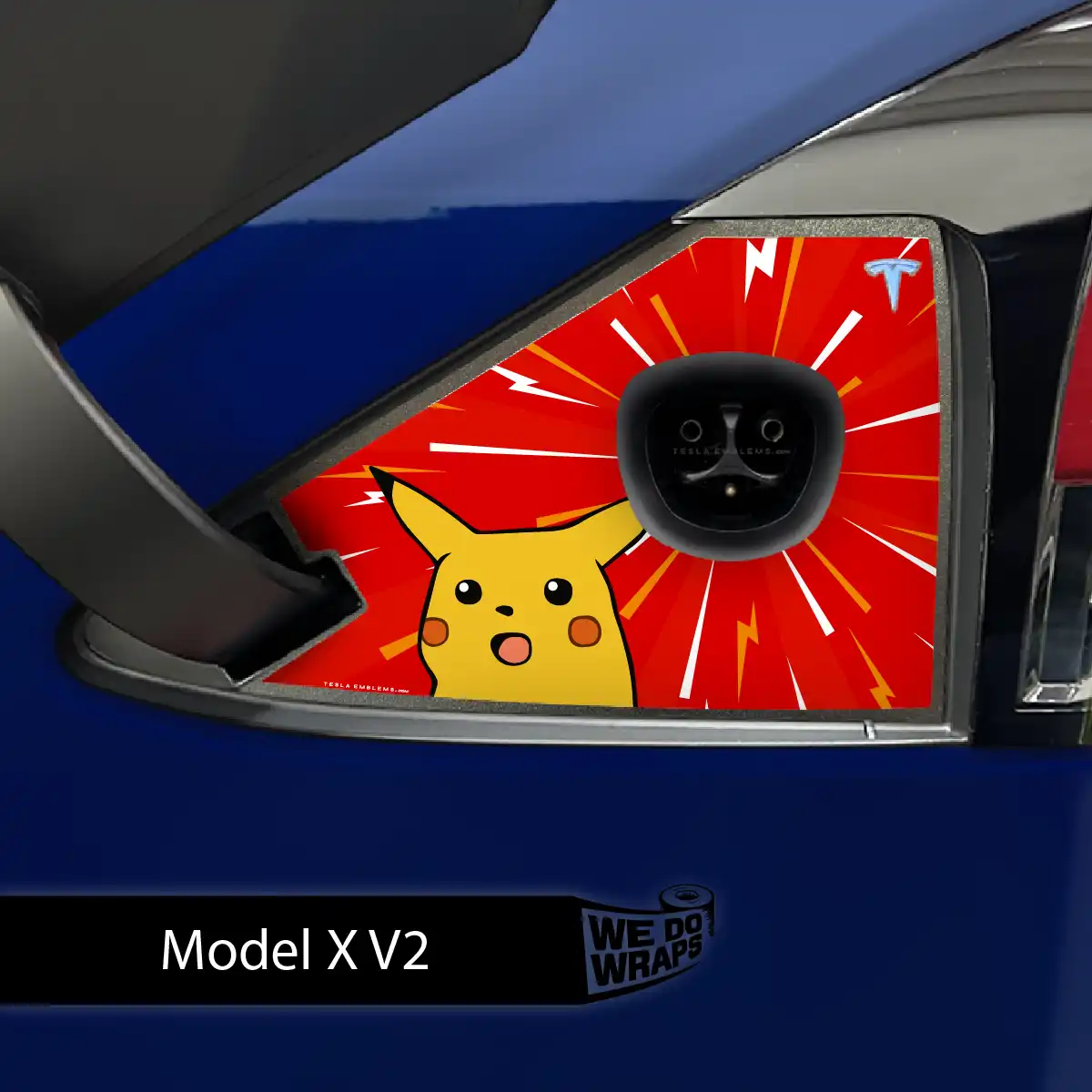 Shockachu Tesla Charge Port Wrap | Model X