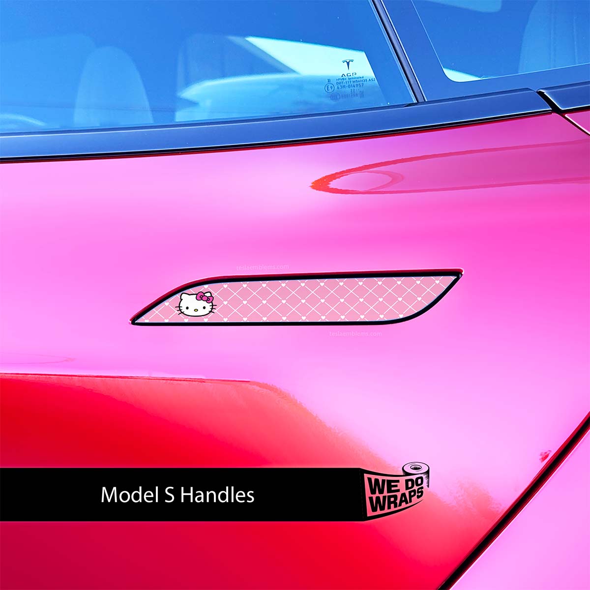 Sweet Kitty Tesla Door Handle Decals (4pcs)