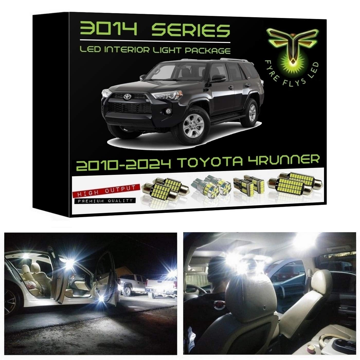 2010-2024 Toyota 4Runner Super Bright 3014 Series LED interior light kit