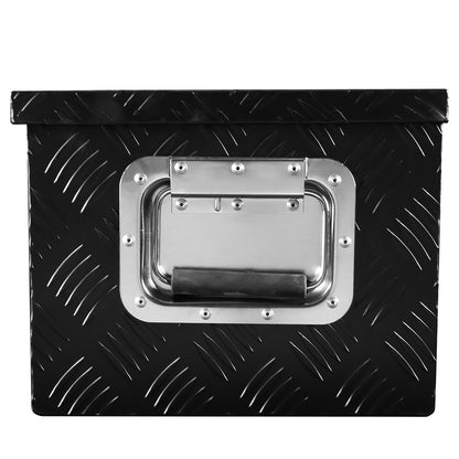 Universal 30" Heavy Duty Black Aluminum Truck Tool Box w/ Side Handles, Lock & Keys