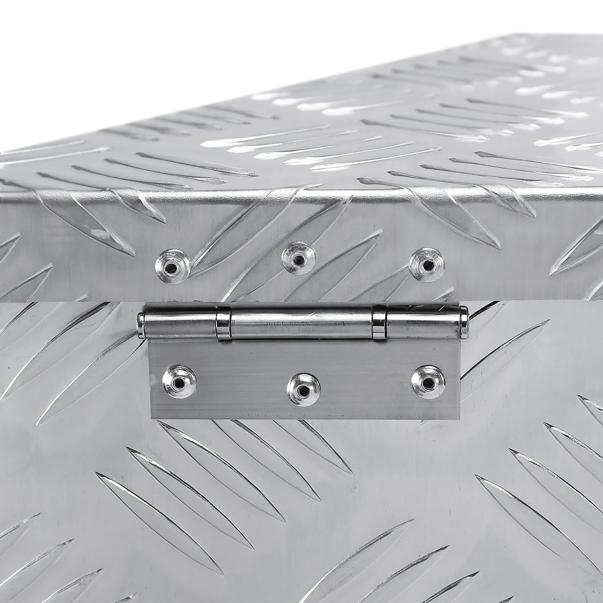 Universal 15~28" Heavy Duty Silver Aluminum Truck Trailer Tongue Tool Box w/ Lock & Keys