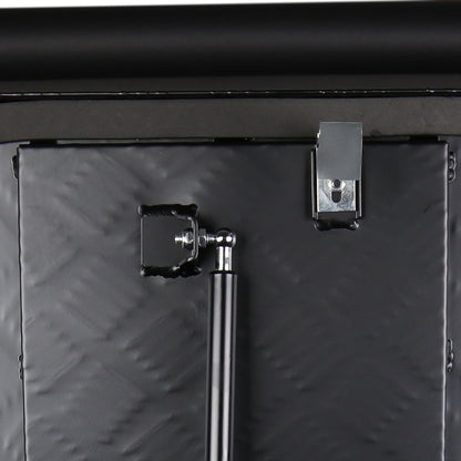 Universal 15~28" Black Heavy Duty Aluminum Truck Trailer Tongue Tool Box w/ Lock & Keys