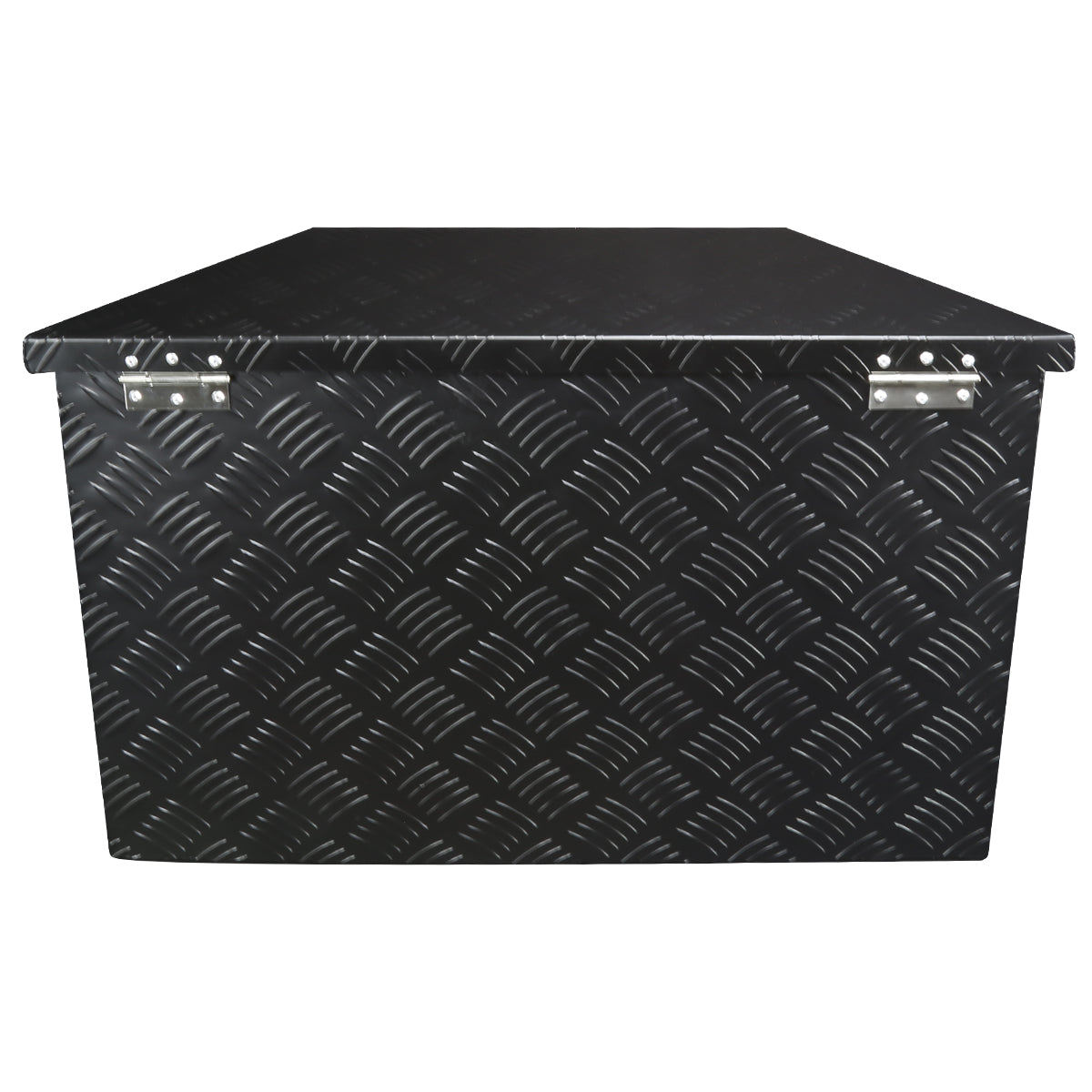 Universal 15~28" Black Heavy Duty Aluminum Truck Trailer Tongue Tool Box w/ Lock & Keys