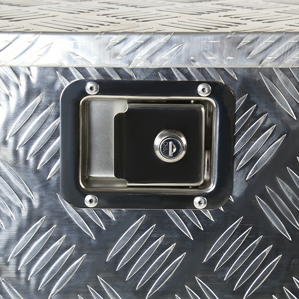 Universal 15~29" Silver Heavy Duty Aluminum Truck Trailer Tongue Tool Box w/ Lock & Keys