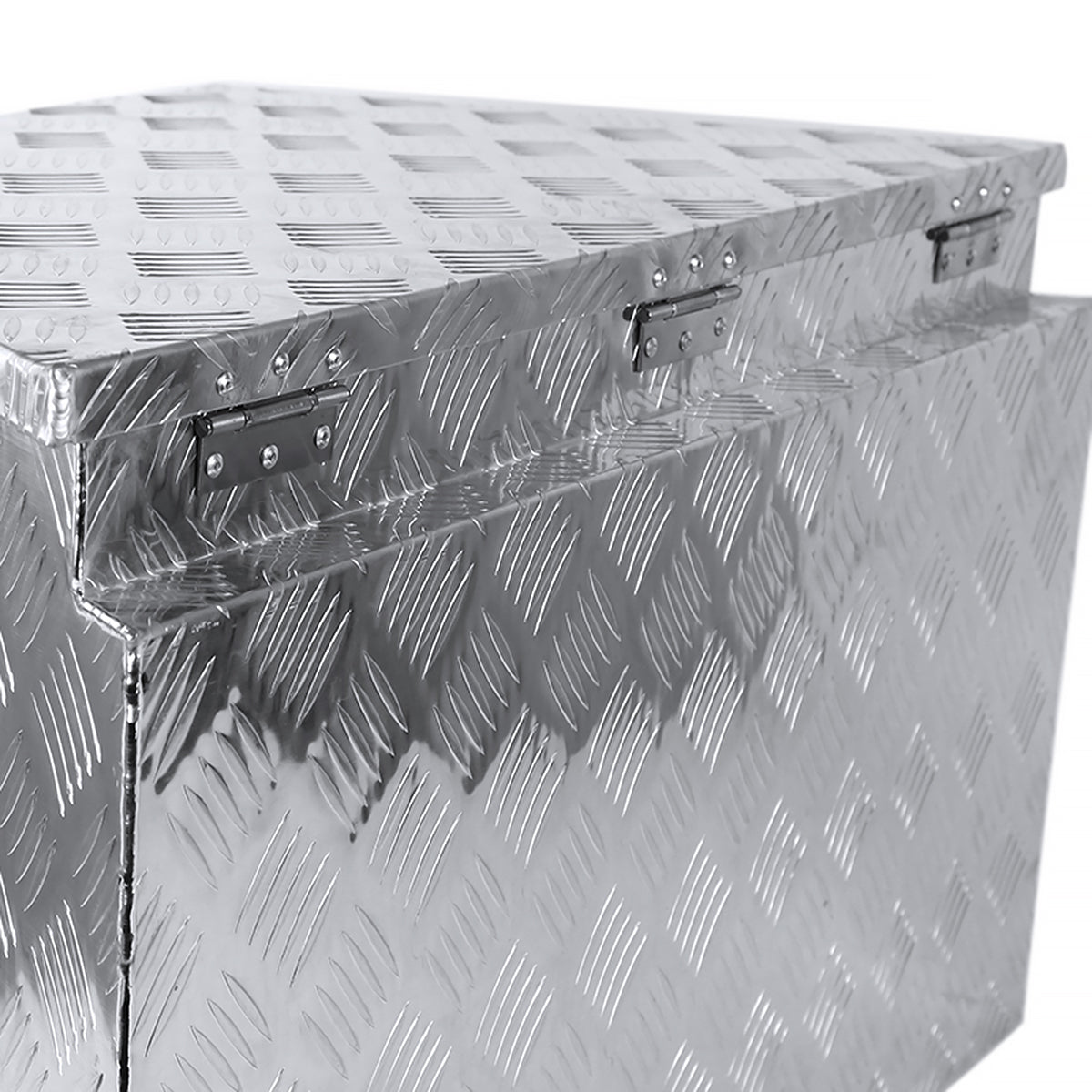 Universal 15~29" Silver Heavy Duty Aluminum Truck Trailer Tongue Tool Box w/ Lock & Keys