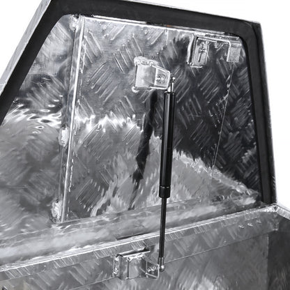 Universal 15~29" Silver Heavy Duty Aluminum Truck Trailer Tongue Tool Box w/ Lock & Keys