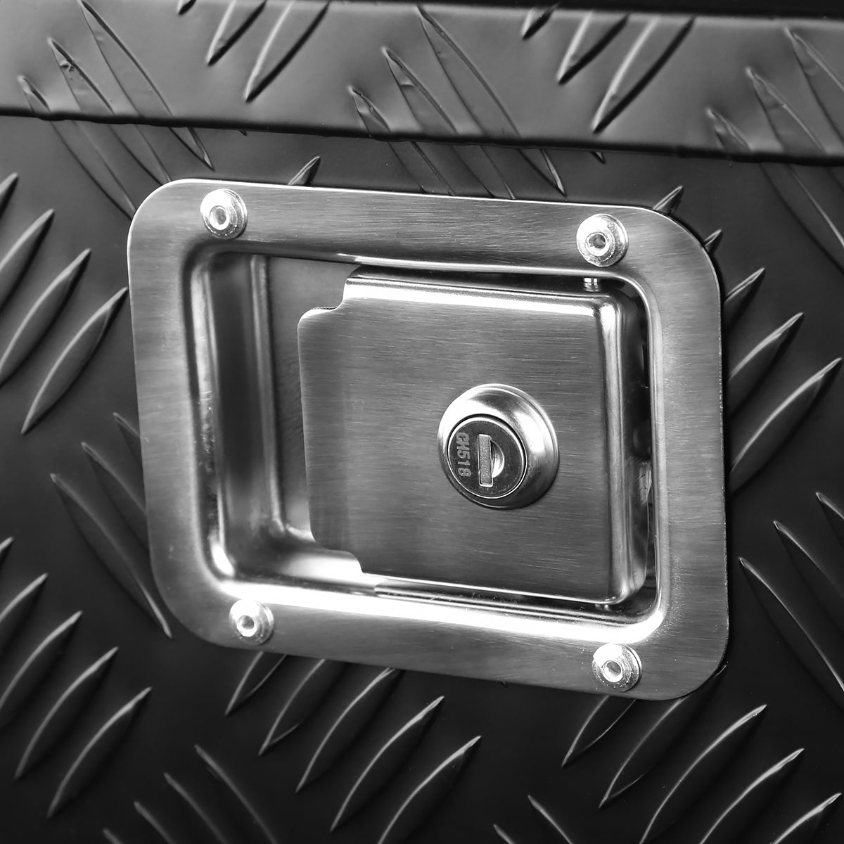 Universal 15~29" Heavy Duty Black Aluminum Truck Trailer Tongue Tool Box w/ Lock & Keys