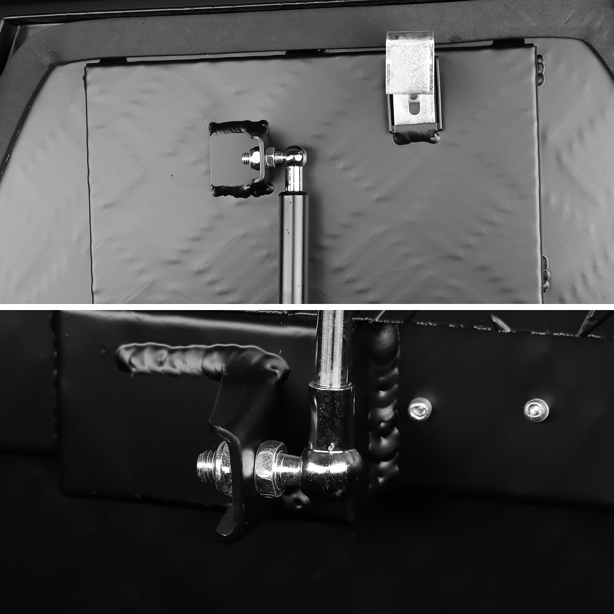 Universal 15~29" Heavy Duty Black Aluminum Truck Trailer Tongue Tool Box w/ Lock & Keys