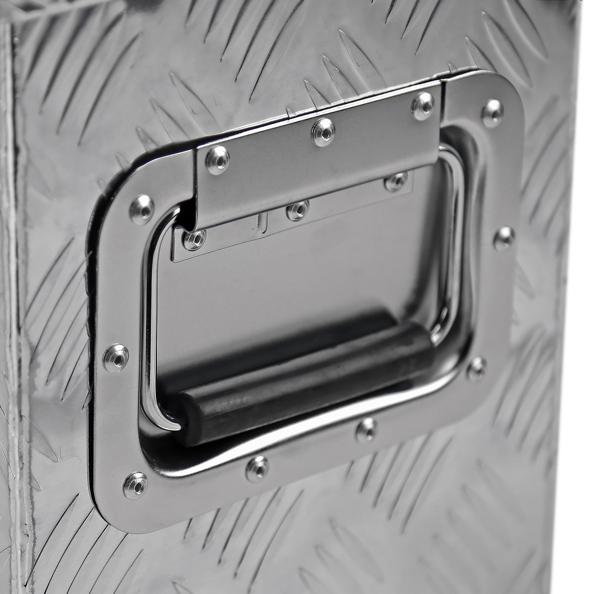 Universal 24" Heavy Duty Silver Aluminum Truck Tool Box w/ Side Handles, Lock, & Keys