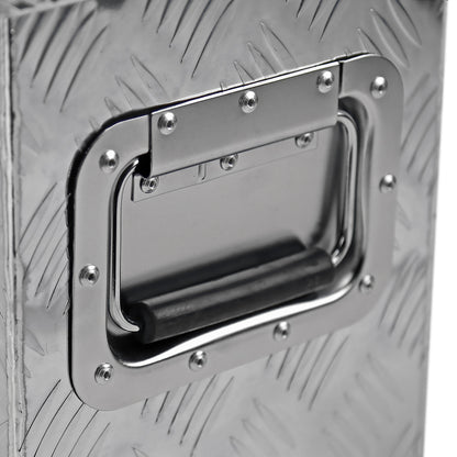 Universal 24" Heavy Duty Silver Aluminum Truck Tool Box w/ Side Handles, Lock, & Keys