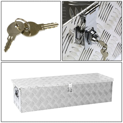 Universal Truck Trailer Tool Box with Lock Aluminum 50x13x10