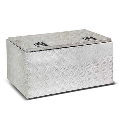 Universal Truck Trailer Tool Box w/ Lock 36x18x17 Aluminum Silver