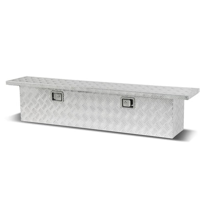 Universal Truck Crossover Tool Box with Lock Aluminum 63x12x14