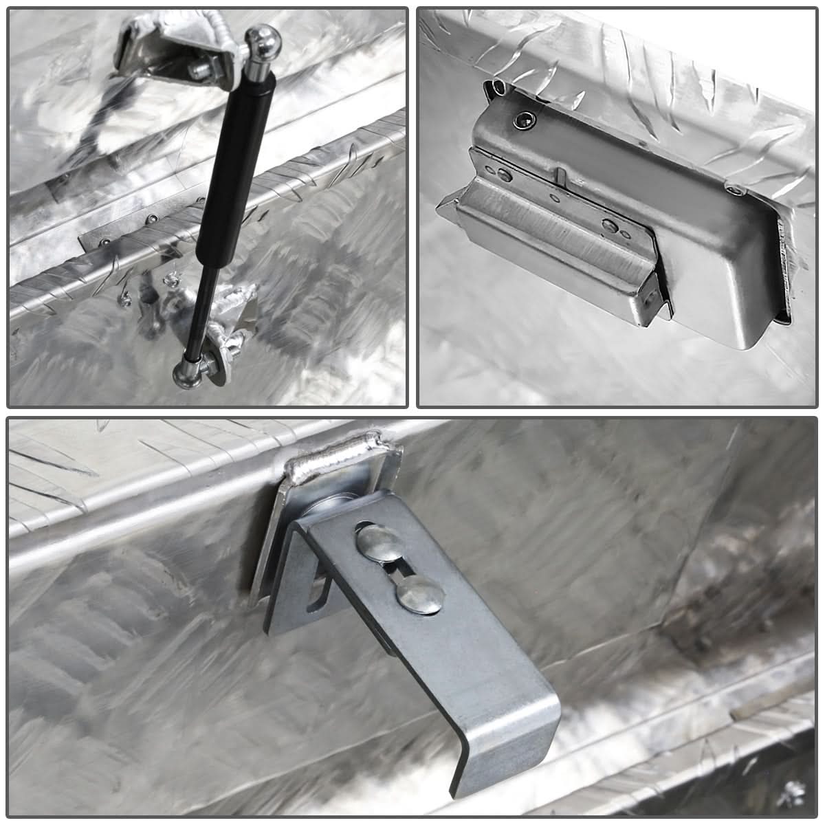 Universal Truck Crossover Tool Box with Lock Aluminum 63x12x14