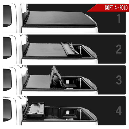 2016-2019 Toyota Tacoma 6' Short Bed Soft Quad-Fold Tonneau Cover