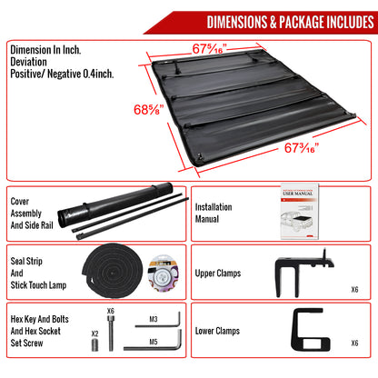 2004-2014 Ford F-150 5'6" Short Bed Roll Up Vinyl Tonneau Cover