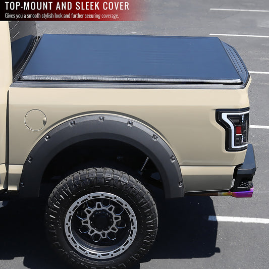 2014-2018 Chevrolet Silverado 1500 / GMC Sierra 1500 / 2019 Silverado Classic Sierra Legacy 78" Bed Roll Up Vinyl Tonneau Cover