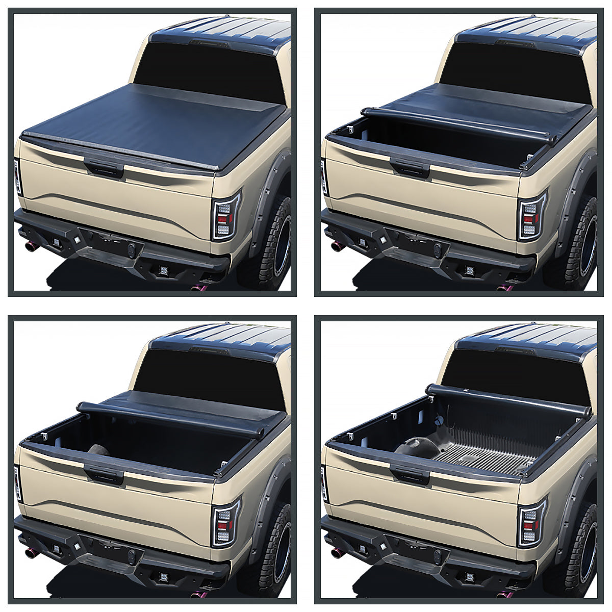 2014-2018 Chevrolet Silverado 1500 / GMC Sierra 1500 / 2019 Silverado Classic Sierra Legacy 78" Bed Roll Up Vinyl Tonneau Cover