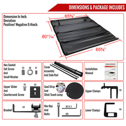 2004-2015 Nissan Titan 78" Bed Roll Up Vinyl Tonneau Cover