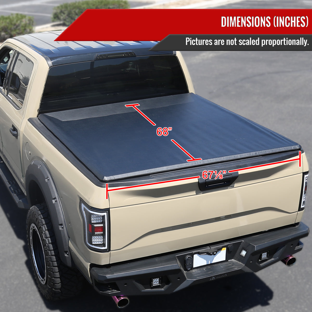 2009-2018 Dodge RAM 1500/2019-2022 RAM 1500 Classic 5.6FT Short Bed Soft Roll Up Tonneau Cover