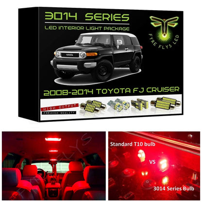 2007-2014 Toyota FJ Cruiser Super Bright 3014 Series LED interior light kit