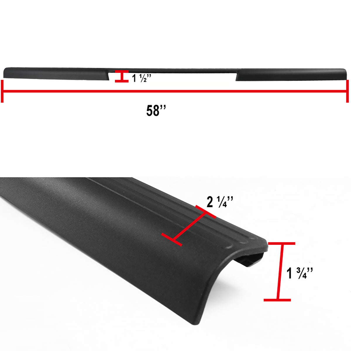 2005-2012 Nissan Frontier Black Textured ABS OE Style Tailgate Cap Cover