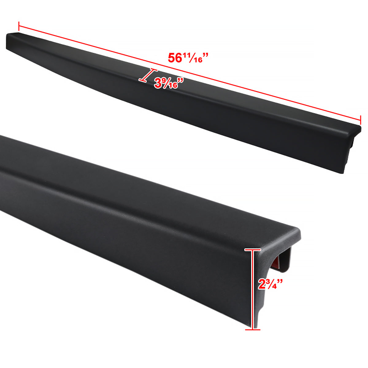 2005-2009 Hummer H2 Sport Utility Truck Black Textured ABS Tailgate Cap Protector Cover