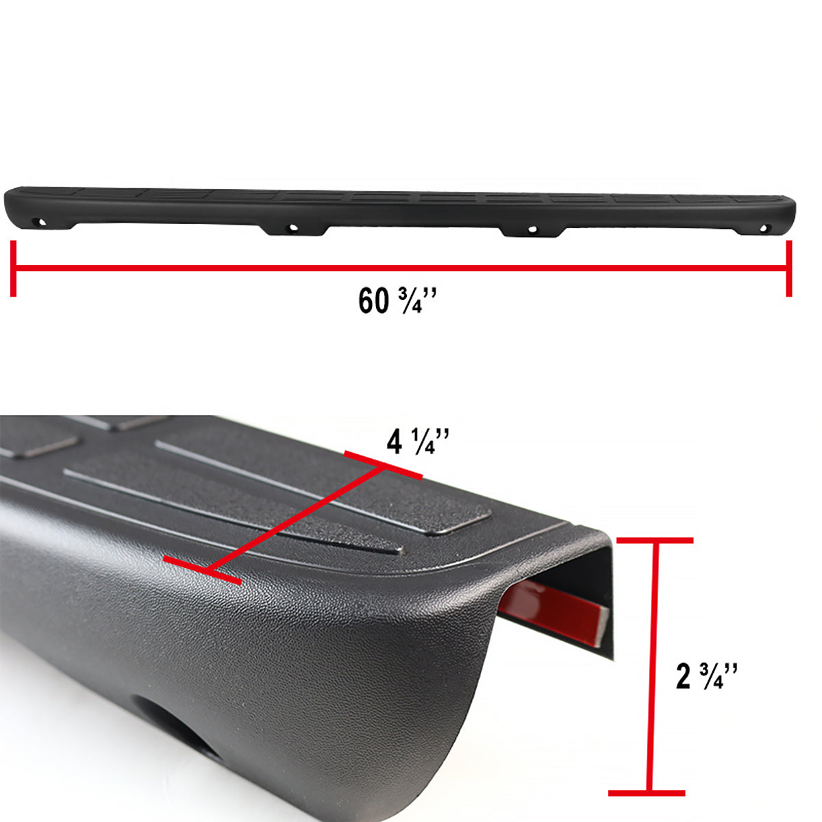 1999-2007 Chevrolet Silverado/GMC Sierra Black Textured ABS OE Style Tailgate Cap Protector Cover