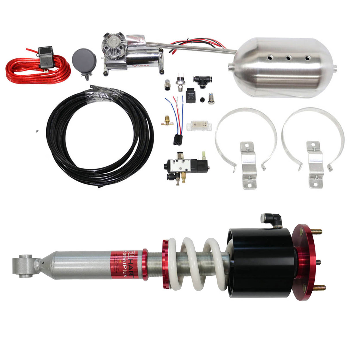StreetPlus Coilovers w/ Front Air Cups Plus Gold Control System For 07-18 Nissan Altima 09+ Nissan Maxima TruHart Free Shipping (Lower 48)