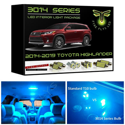 2014-2019 Toyota Highlander Super Bright 3014 Series LED interior light kit