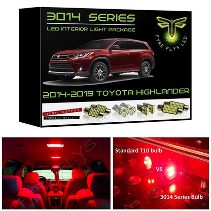 2014-2019 Toyota Highlander Super Bright 3014 Series LED interior light kit