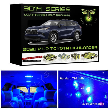 2020-2025 Toyota Highlander Super Bright 3014 Series LED interior light kit