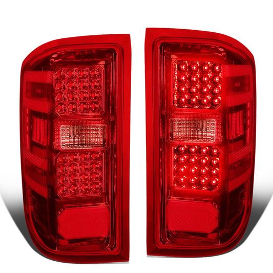 2014-2019 Chevrolet Silverado GMC Sierra Dual LED Tail Lights Chrome