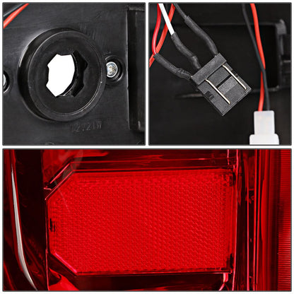 2014-2019 Chevrolet Silverado GMC Sierra Dual LED Tail Lights Chrome