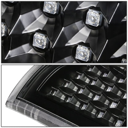 99-03 Chevrolet Silverado GMC Sierra LED Tail Lights Black Clear