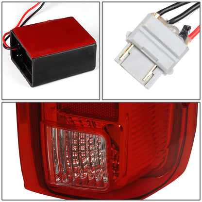 90-97 Ford F-150/F-250/F-350/Bronco LED Tail Lights Chrome/Red