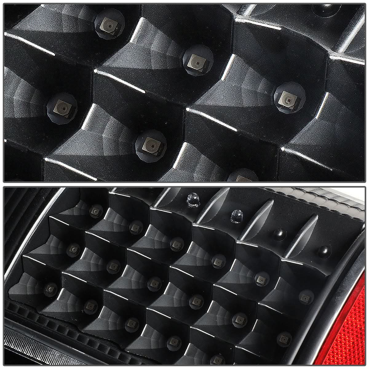 97-07 Ford F-150 F-250 F-350 F-450 F-550 LED Tail Lights Black/Clear