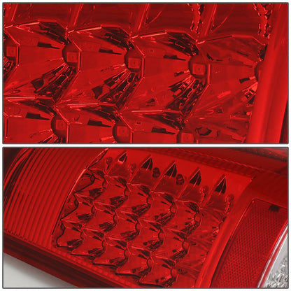 97-07 Ford F-150 F-250 F-350 F-450 F-550 LED Tail Lights Chrome/Red