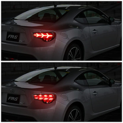 13-17 Subaru BRZ Black Housing Clear Lens Red Signal Tail Lights