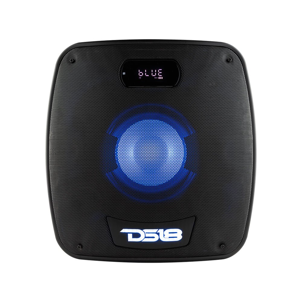 TLV 6.5" Amplified With Battery Self Powered Party Speaker With RGB LED Lights Bluetooth and TWS 200 Watts