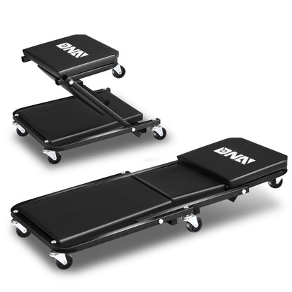 2 in 1 Car Creeper and Seat - 36 Inch Black
