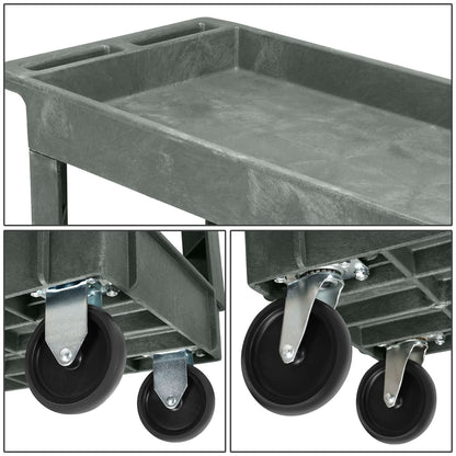 Small Tray Top Service Cart (2 Layers)