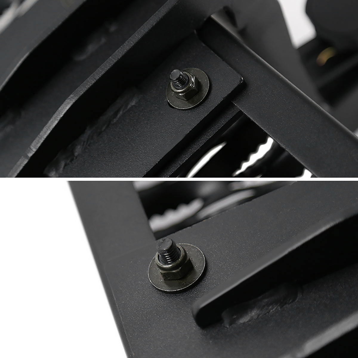 Universal Black Aluminum Hitch Mounted 6" Drop Rear Bumper Step & Protector For 2" Hitch Receiver