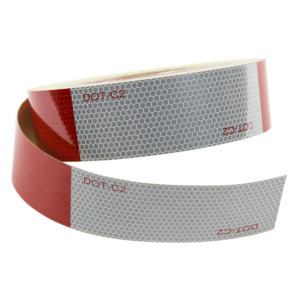 2" Wide Red/White DOT-C2 Approved Conspicuity Reflective Safety Tape (164 FT)