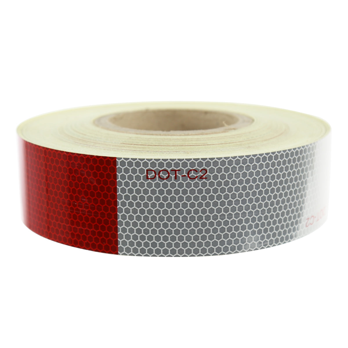 2" Wide Red/White DOT-C2 Approved Conspicuity Reflective Safety Tape (164 FT)