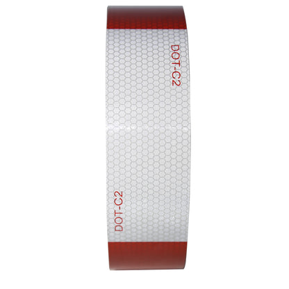 2" Wide Red/White DOT-C2 Approved Conspicuity Reflective Safety Tape (164 FT)