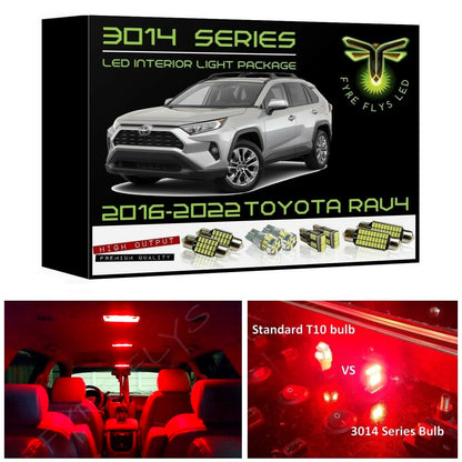 2016-2022 Toyota RAV4 Super Bright 3014 Series LED interior light kit