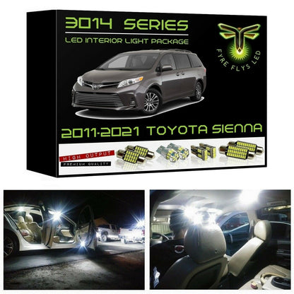 2011-2021 Toyota Sienna Super Bright 3014 Series LED interior light kit