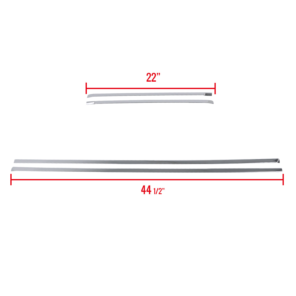 2007-2009 Chevrolet Tahoe Stainless Steel Side Door Trim Set - 4PC